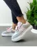 Adidasi dama casual albi cu roz 1682 T50-3
