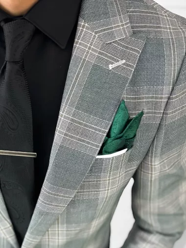 Sacou barbati slim fit in carouri 11811 X