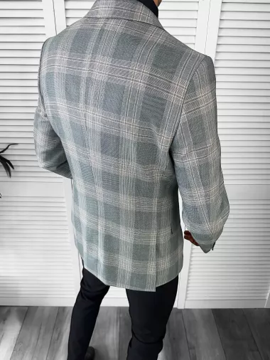 Sacou barbati slim fit in carouri 11811 X