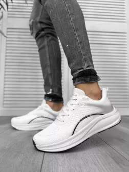 Adidasi barbati, din panza, albi A03 N5-4