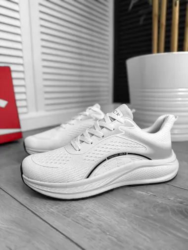 Adidasi barbati, din panza, albi A03 N5-4