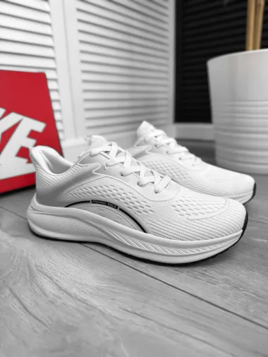 Adidasi barbati, din panza, albi A03 N5-4