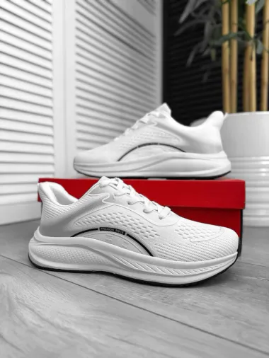 Adidasi barbati, din panza, albi A03 N5-4