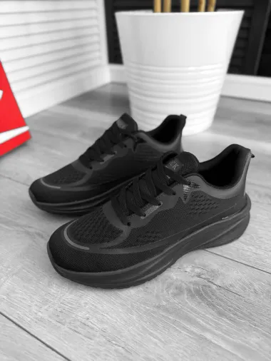 Adidasi barbati, din panza, negri A400 N15-3