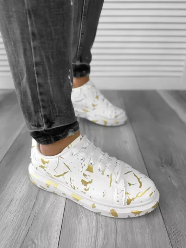 Adidasi barbati casual cu imprimeu 5577 T1-4