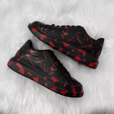 Adidasi barbati casual cu imprimeu rosu 5577 T2-4