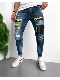 Blugi barbati conici albastri 062 H4-5
