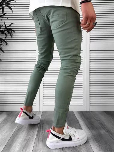 Blugi barbati conici verzi 1259 G6-5