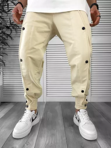 Pantaloni de trening bej, conici Y361 100-1.3