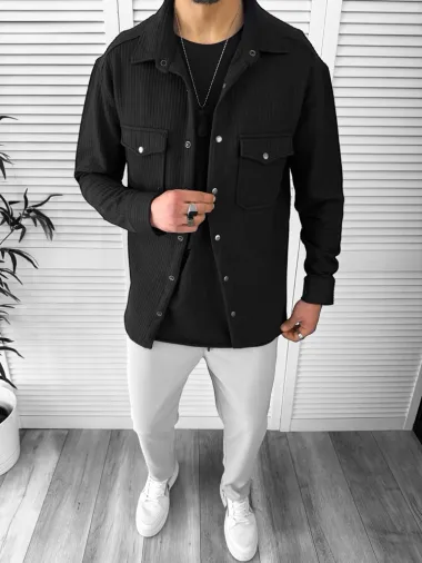 Camasa barbati casual neagra 13041 52-1