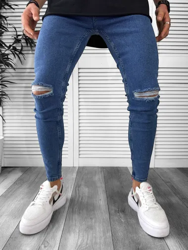 Blugi barbati conici albastri 13042 M3-3.1