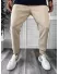 Pantaloni de trening slim fit, catifea, bej B6236 45-3