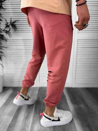 Trening barbati maro oversize cu imprimeu pantaloni + bluza 13029 O4-1.2