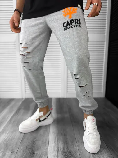 Trening barbati negru oversize cu imprimeu pantaloni + bluza 13029 O4-1.2