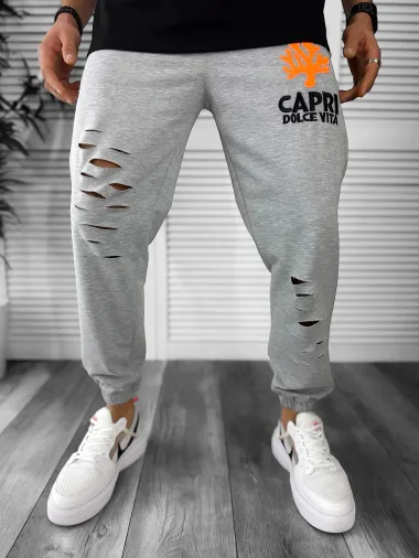 Trening barbati negru oversize cu imprimeu pantaloni + bluza 13029 O4-1.2