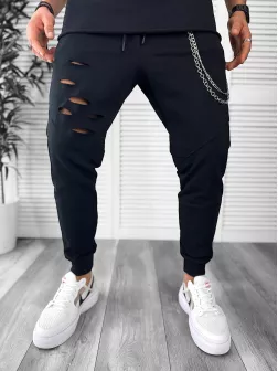 Pantaloni de trening negri, conici, 13039 O4-1.2* Pantaloni de trening negri, conici, 13039 O4-1.2*