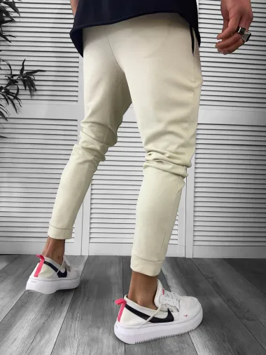 Pantaloni de trening bej, conici, T12606 P20-3.3