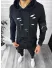 Trening barbati slim fit, negru, Pantaloni + Hanorac T12932 P20-1.1