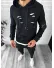 Trening barbati slim fit, negru, Pantaloni + Hanorac T12932 P20-1.1