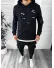 Trening barbati slim fit, negru, Pantaloni + Hanorac T12932 P20-1.1