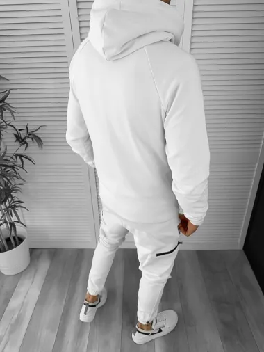 Trening barbati slim fit, alb, Pantaloni + Hanorac TY132 O6-5.2*