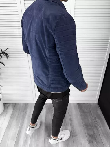 Geaca barbati bleumarin piele ecologica 13034 Q1-4