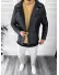 Geaca barbati neagra piele ecologica B7095 Q1-4