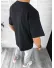 Trening barbati negru oversize cu imprimeu pantaloni + bluza 12918 P18-3.1