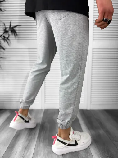 Trening barbati negru oversize cu imprimeu pantaloni + bluza 12918 P18-3.1