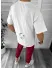 Trening barbati alb oversize cu imprimeu pantaloni + bluza 13029 O4-1.2*
