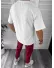 Trening barbati alb oversize cu imprimeu pantaloni plus bluza 12918 64-3.4.5