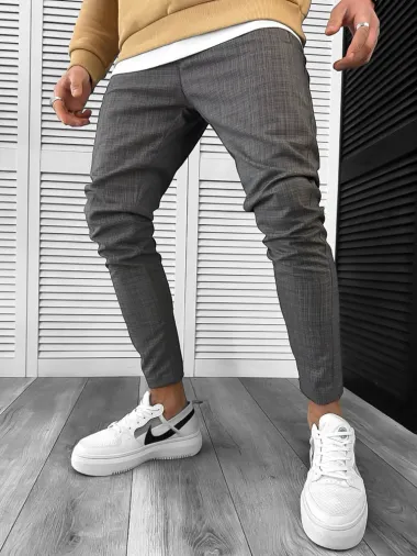 Pantaloni barbati kaki smart casual ZR P18028 D7-3