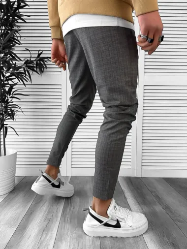 Pantaloni barbati kaki smart casual ZR P18028 D7-3