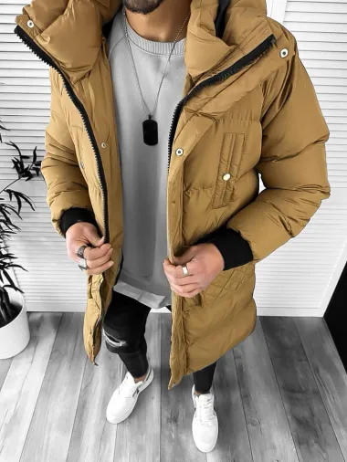 Geaca barbati groasa maro de iarna 1021 127-2