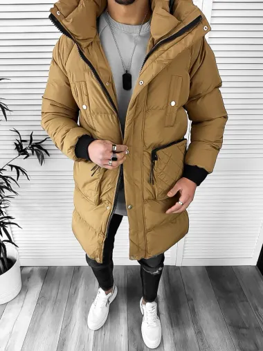 Geaca barbati groasa maro de iarna 1021 127-2