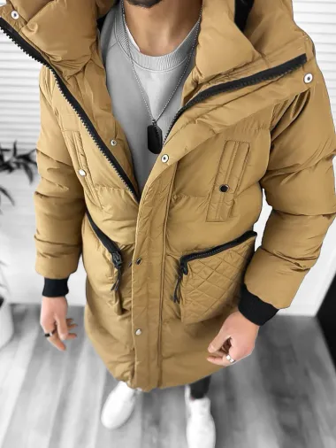 Geaca barbati groasa maro de iarna 1021 127-2