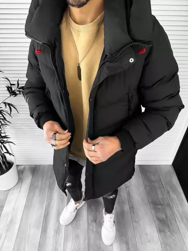 Geaca barbati groasa neagra de iarna 8080 