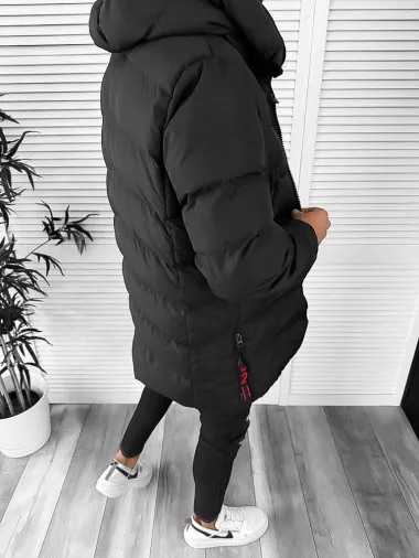 Geaca barbati groasa neagra de iarna 8080 