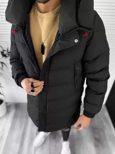 Geaca barbati groasa neagra de iarna 8080 