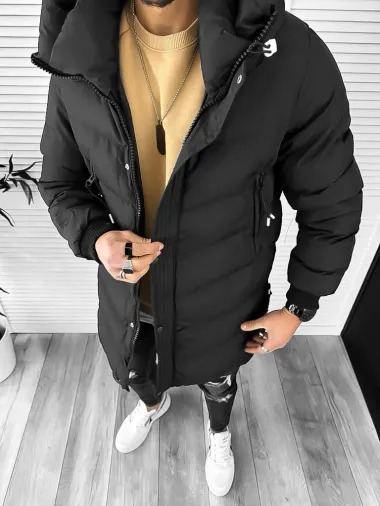 Geaca barbati groasa neagra de iarna 80801 67-3