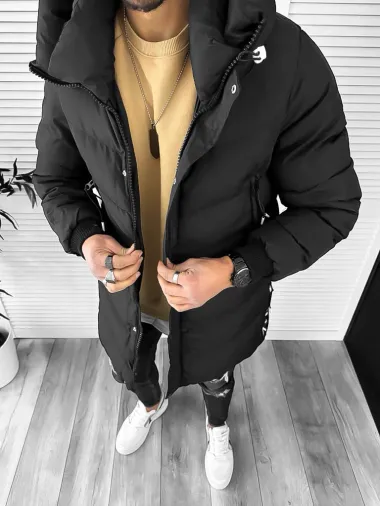 Geaca barbati groasa neagra de iarna 80801 67-3