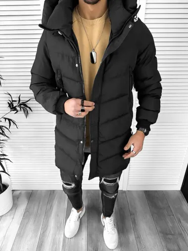 Geaca barbati groasa neagra de iarna 80801 67-3