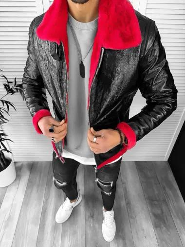 Geaca barbati de iarna, imblanita, neagra 3070 59-1