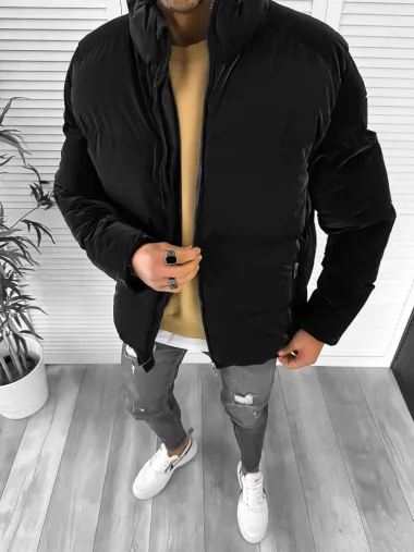 Geaca barbati groasa neagra de iarna 123449 57-3