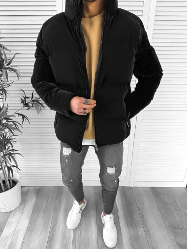 Geaca barbati groasa neagra de iarna 123449 57-3