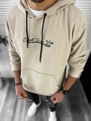 Hanorac barbati slim bej 3067 O6-4.1