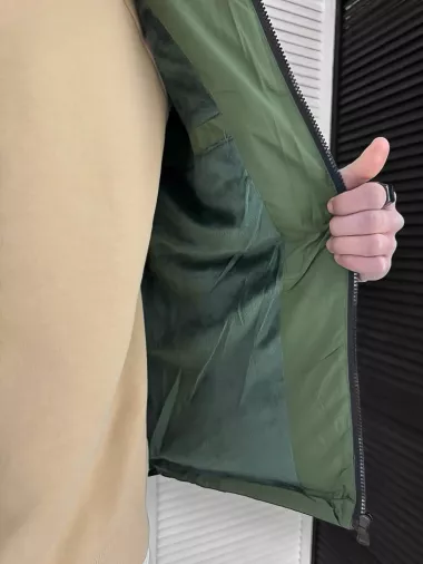 Geaca barbati de iarna, imblanita, kaki 5167 T11-1