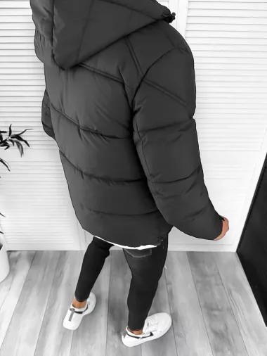 Geaca barbati de iarna, imblanita, neagra 5167 T50-2