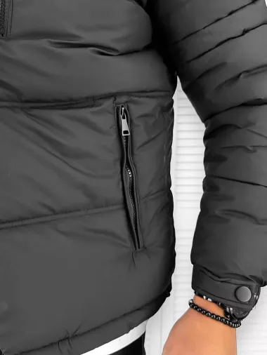 Geaca barbati de iarna, imblanita, neagra 5167 T50-2