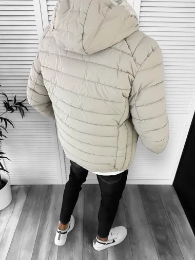 Geaca barbati de iarna, imblanita, bej 5188 D1-4